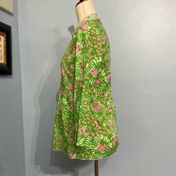 Lilly Pulitzer Sunnyside Lion Print Beaded Tunic Size XS - Picture 4 of 6